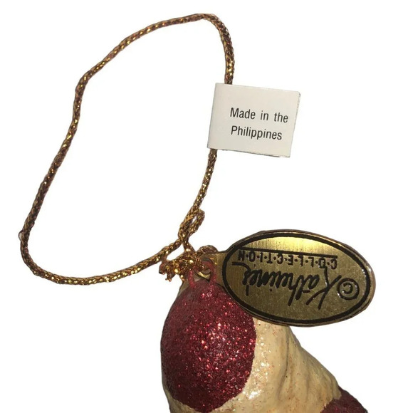 Katherine's Collection Glitter Round Santa Christmas Xmas Tree Ornament No Box - Picture 2 of 5